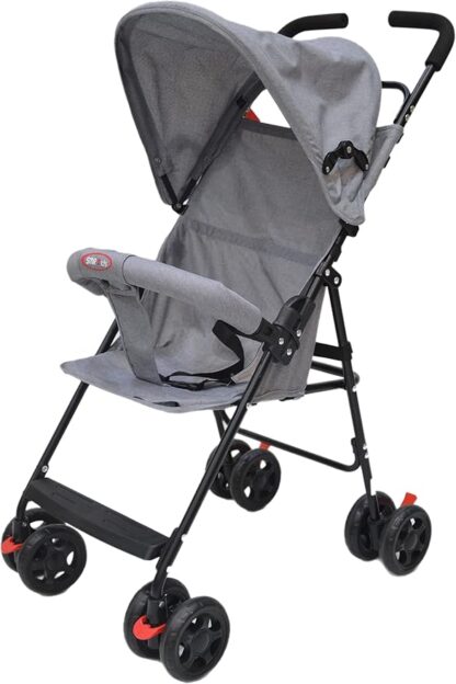 Grey baby stroller